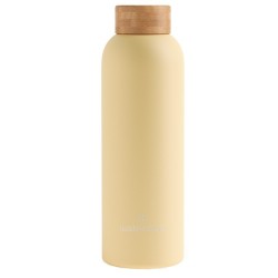 WATERDROP BOTTIGLIA ACCIAIO PASTEL YELLOW MATT DA 600 ML