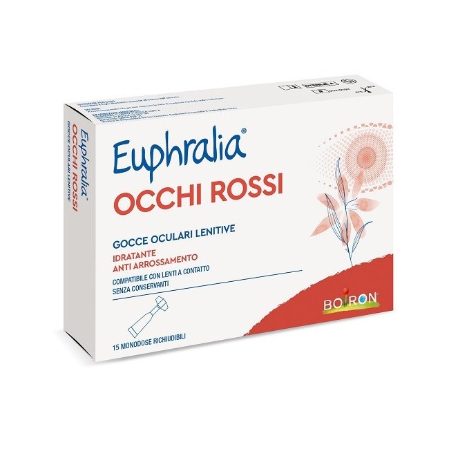 GOCCE OCULARI LENITIVE EUPHRALIA OCCHI ROSSI 15 FLACONCINI MONODOSE 0,5 ML