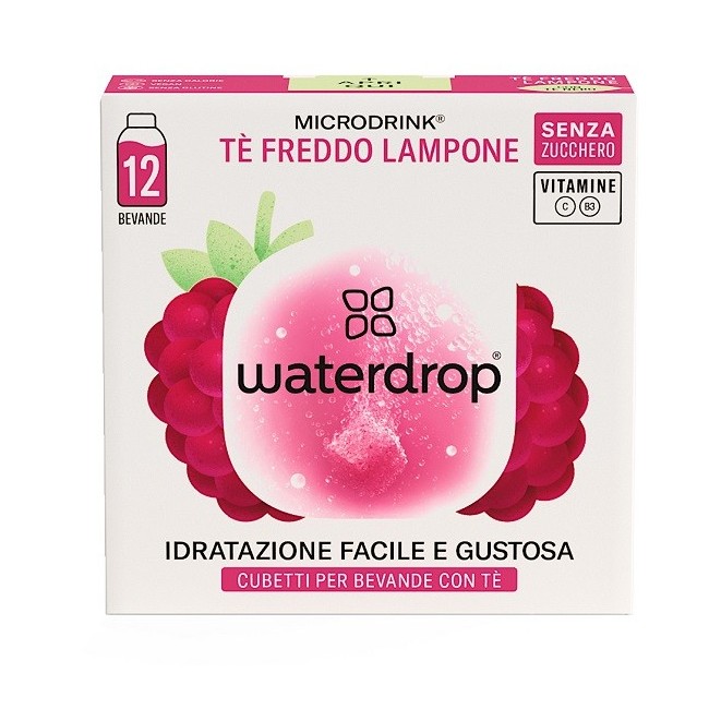 WATERDROP ICE TEA LAMPONE 12 CUBETTI WATERDROP ICE TEA LAMPONE 12 CUBETTI