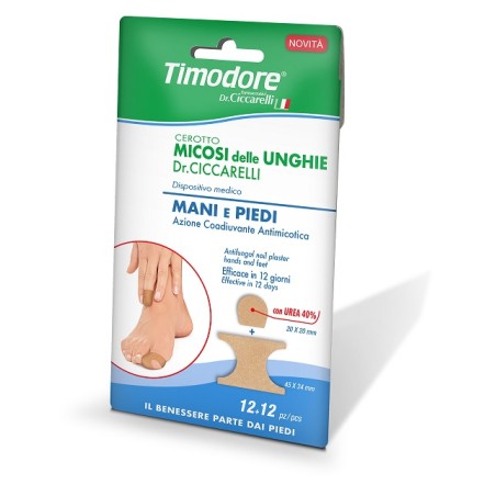 Cerotto Timodore Per Micosi Unghie Mani E Piedi 12 + 12 Pezzi