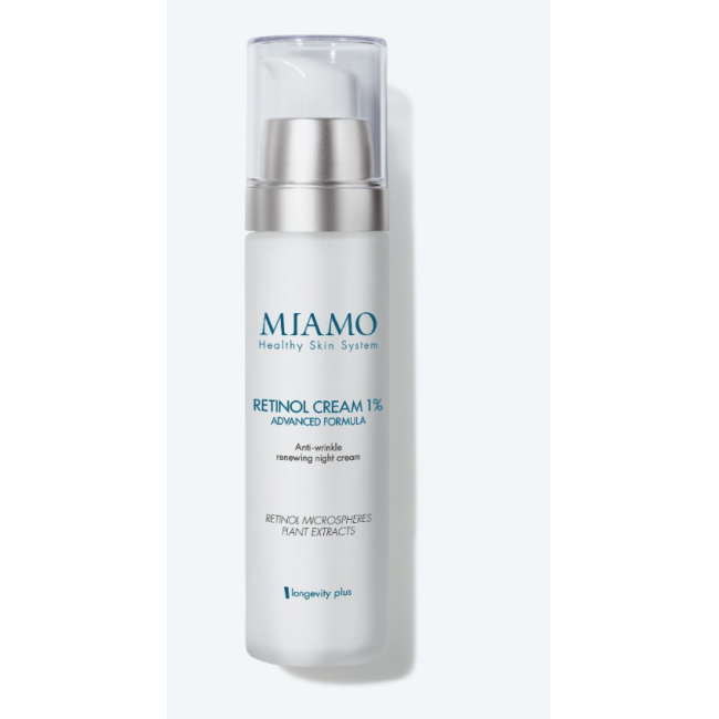 Miamo Longevity Plus Retinol Cream 1% - Crema notte antirughe al Retinolo 50 ml Miamo Longevity Plus Retinol Cream 1% - Crema notte antirughe al Retinolo 50 ml