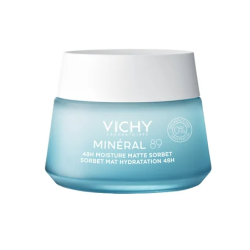Vichy Mineral 89 Oily Skin - Gel crema viso sorbetto idratante pelle mista e grassa 50 ml