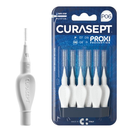 Curasept Proxi P06 Bianco 6 Pezzi – scovolini per spazi interdentali stretti.