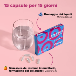 Quixy Bye Cysti 15 capsule - Integratore per il benessere delle vie urinarie Quixy Bye Cysti 15 capsule - Integratore per il benessere delle vie urinarie