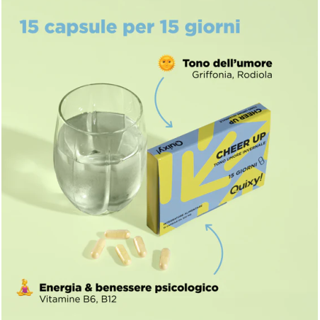 Quixy Cheer Up 15 capsule - Integratore per il tono dell'umore in inverno Quixy Cheer Up 15 capsule - Integratore per il tono dell'umore in inverno