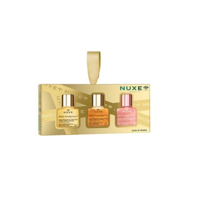 Nuxe Les 3 Prodigieux cofanetto regalo mini Huile Prodigieuse 10 ml Nuxe Les 3 Prodigieux cofanetto regalo mini Huile Prodigieuse 10 ml