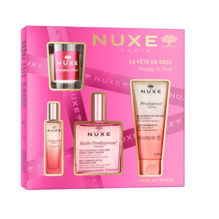 Nuxe Happy in Pink cofanetto Nuxe Prodigieux Floral 100 ml + omaggi Nuxe Happy in Pink cofanetto Nuxe Prodigieux Floral 100 ml + omaggi