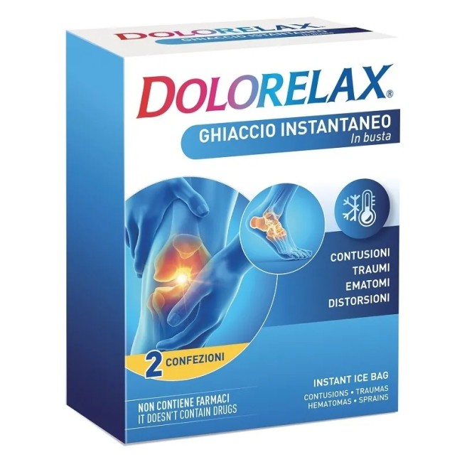 Dolorelax Ice Bag 2 Pezzi – buste ghiaccio istantaneo per pronto soccorso e sport