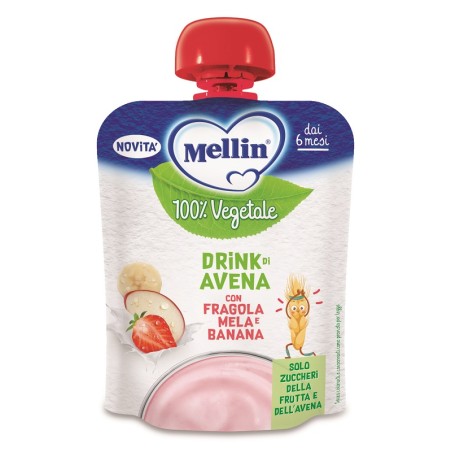 Danone Mellin Pouch Avena Mela Fragola Banana 90 G