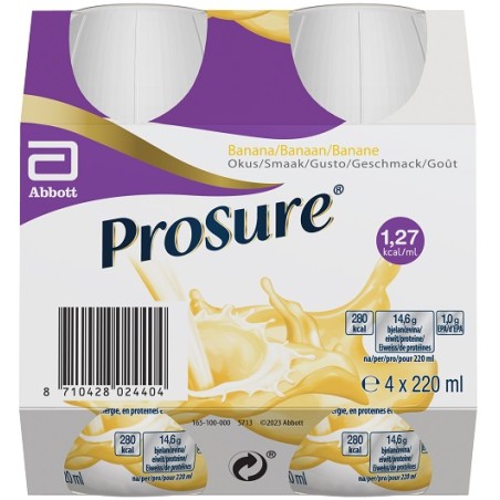 Abbott Prosure Banana 4 Bottiglie Da 220 Ml Abbott Prosure Banana 4 Bottiglie Da 220 Ml