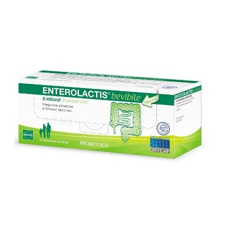 Enterolactis 12 Flaconcini Integratore di Fermenti Lattici Vivi Enterolactis 12 Flaconcini Integratore di Fermenti Lattici Vivi