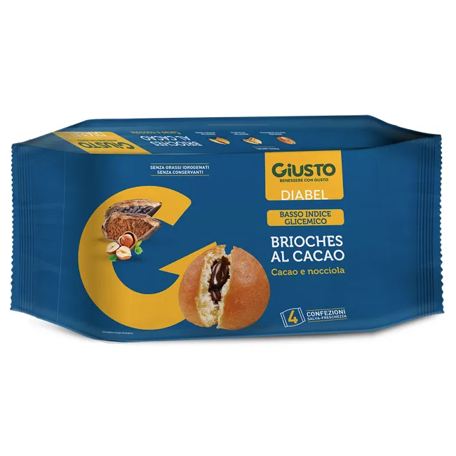 Giusto Diabel Briosche al cacao a basso indice glicemico SPECIAL PRICE Giusto Diabel Briosche al cacao a basso indice glicemico SPECIAL PRICE