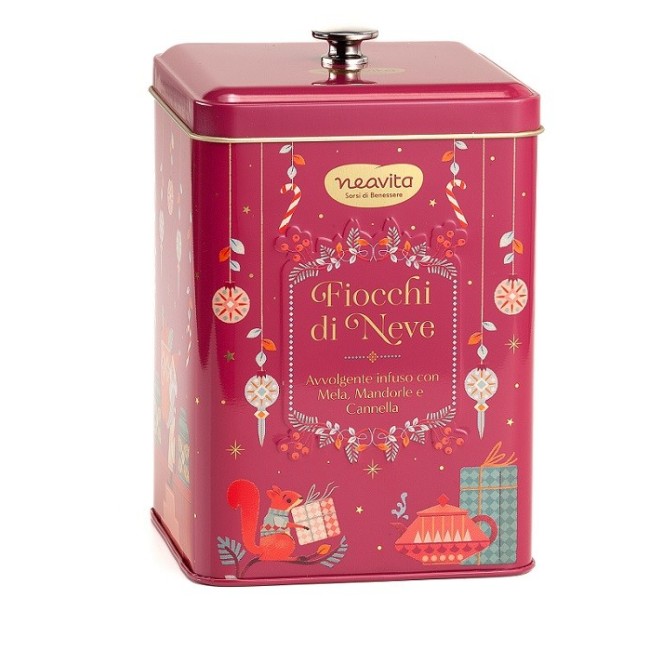 Neavita Infuso Fiocchi di Neve in biscottiera natalizia 15 filtroscrigno