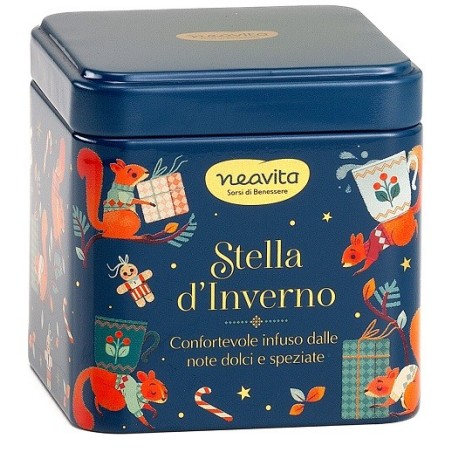 Neavita Infuso Stella di Inverno in barattolino di latta natalizio 5 filtroscrigno