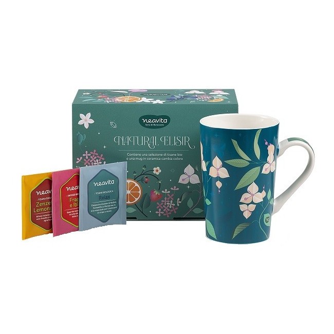 Neavita Cofanetto con tazza in ceramica cambia colore e 6 filtri tisane assorite Neavita Cofanetto con tazza in ceramica cambia colore e 6 filtri tisane assorite