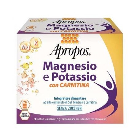 Apropos Magnesio Potassio 24 Bustine Gusto Arancia