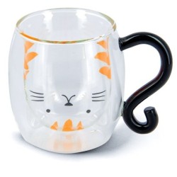 Neavita Mug Kitty Tea&Friends in Vetro da 250 ml