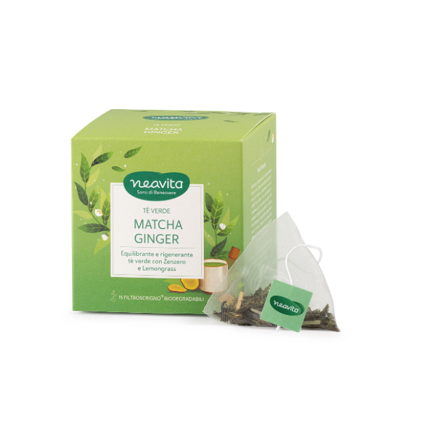 Neavita Matcha Ginger Tè verde 15 filtroscrigno Neavita Matcha Ginger Tè verde 15 filtroscrigno