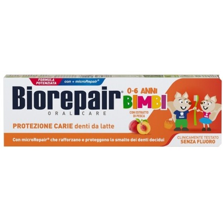 Coswell Biorepair Oral Care Kids 0-6 Anni Denti Da Latte Dentifricio Con Estratto Di Pesca 50 Ml