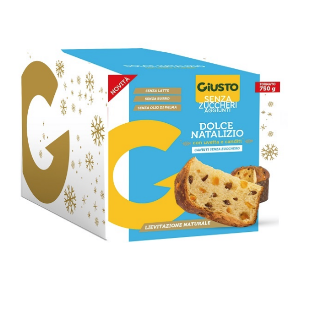 Giusto Panettone senza zuccheri aggiunti classico con uvetta e canditi 750 g