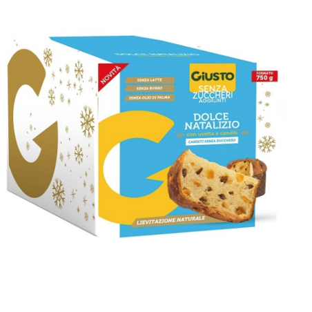 Giusto Panettone senza zuccheri aggiunti classico con uvetta e canditi 750 g