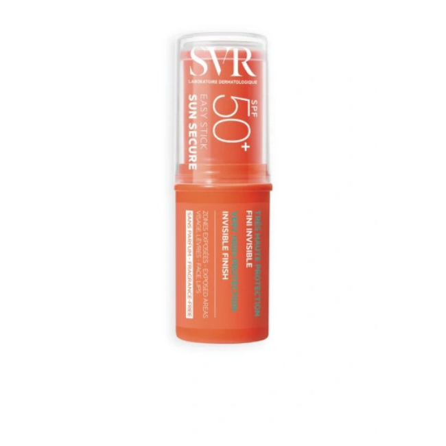 SVR Sun Secure Easy Stick SPF50+ – stick solare invisibile per zone sensibili.