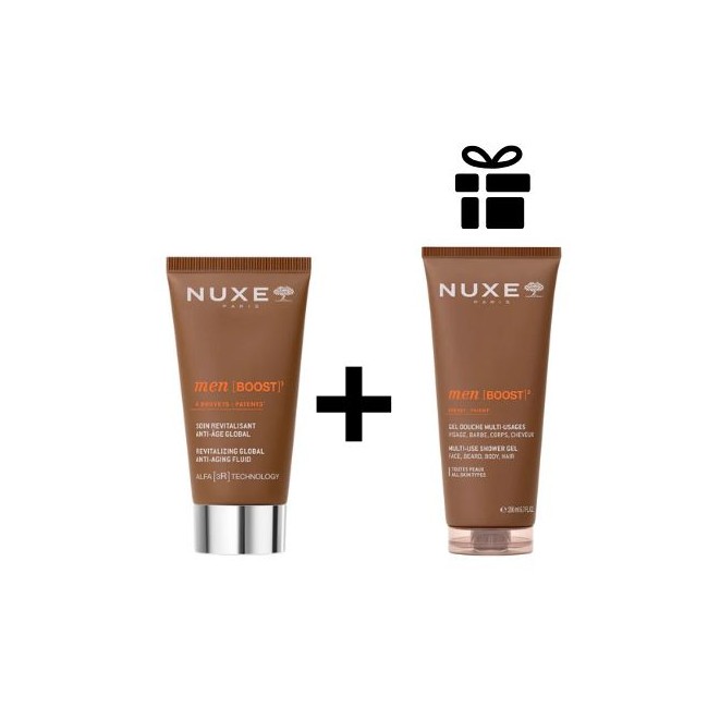 Nuxe Men Duo Anti età - Fluido viso anti età rivitalizzante 50 ml + gel doccia 100 ml OMAGGIO Nuxe Men Duo Anti età - Fluido viso anti età rivitalizzante 50 ml + gel doccia 100 ml OMAGGIO