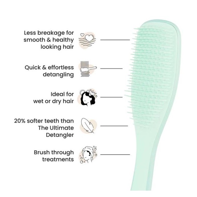 Tangle Teezer Fine & Fragile Mint spazzola per capelli fragili anche bagnati