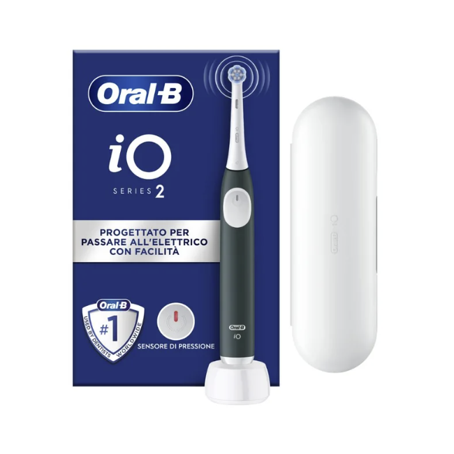 Oral-B Power iO2 Spazzolino Elettrico Serie Forest Green + Travel Case