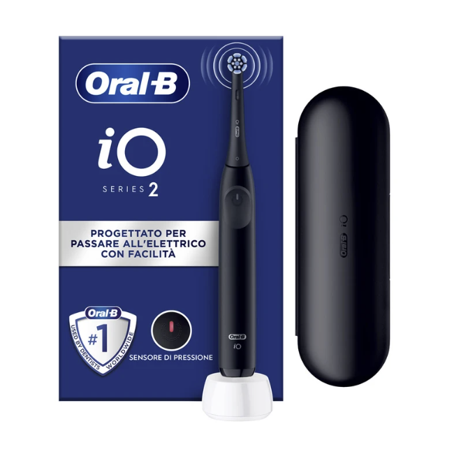 Oral-B Power iO2 Spazzolino Elettrico Serie Night Black + Travel Case