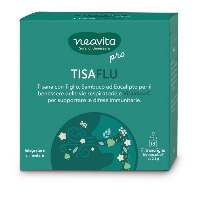 Neavita TisaFlu - Tisana con eucalipto e sambuco 18 filtroscrigno Neavita TisaFlu - Tisana con eucalipto e sambuco 18 filtroscrigno