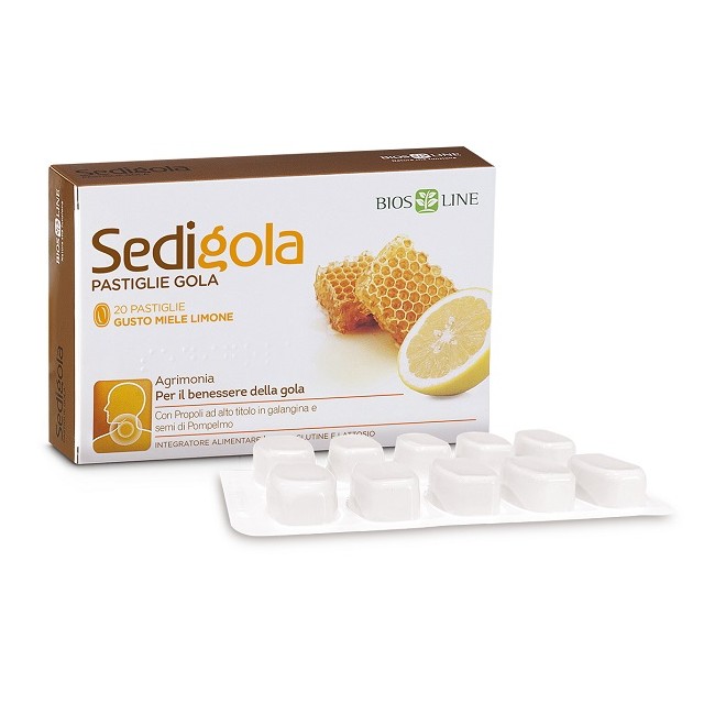 Bios Line Apix Sedigola Miele Limone 20 Pastiglie