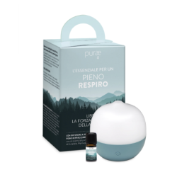 Purae Kit Diffusore Pieno Respiro + Sinergia Pieno respiro balsamico 5 ml