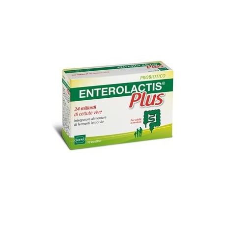 Enterolactis Plus integratore di fermenti lattici vivi in polvere 10 bustine