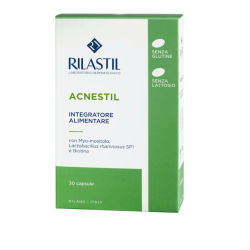 Rilastil Acnestil 30 capsule - Integratore anti imperfezioni pelle mista e grassa