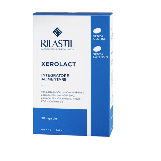Rilastil Xerolact 30 capsule - Integratore per il benessere della pelle atopica