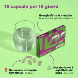 Quixy Fuel Up 15 capsule - Integratore energizzante contro stanchezza fisica e mentale Quixy Fuel Up 15 capsule - Integratore energizzante contro stanchezza fisica e mentale