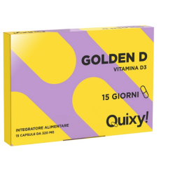 Quixy Golden D 15 capsule - Integratore di vitamina D3 per sistema immunitario e ossa