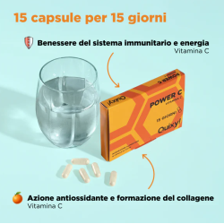 Quixy Power C 15 capsule - Integratore di vitamina C per il sistema immunitario