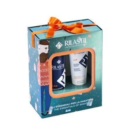 Rilastil Man cofanetto rasatura con schiuma da barba 200 ml e gel dopobarba 75 ml