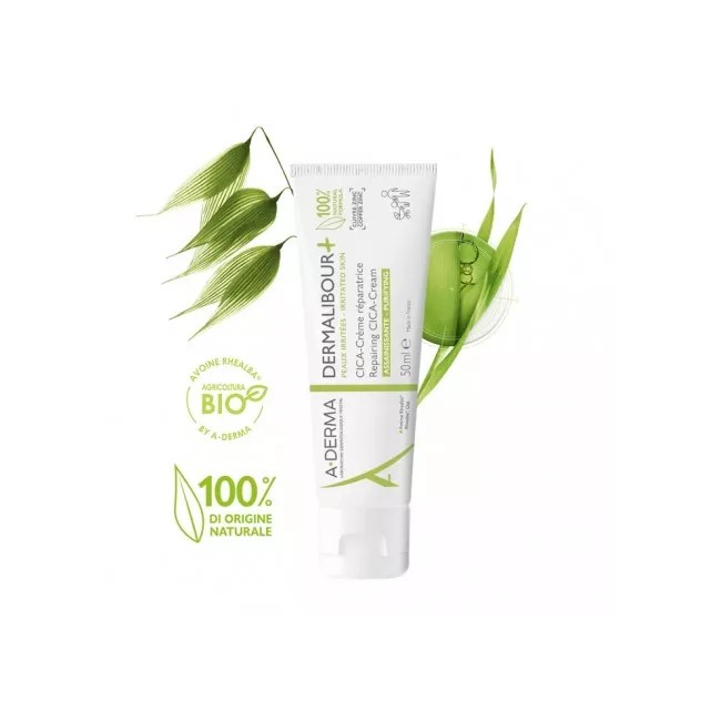 Dermalibour+ Cica Crema Ristrutturante 50 ml – crema lenitiva per pelle irritata.