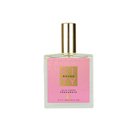 Flacone da 100 ml di olio corpo City Rouen. Flacone da 100 ml di olio corpo City Rouen.