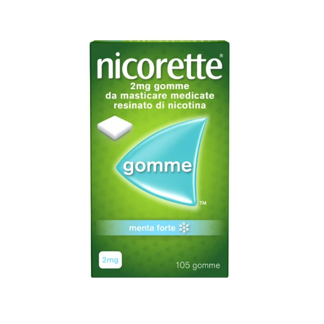 NICORETTE*105 gomme masticabili 2 mg gusto menta forte