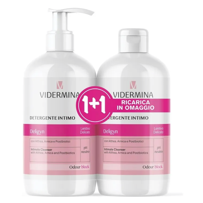 Vidermina Deligyn - Detergente Intimo ph Neutro 500 ml + ricarica 500 ml