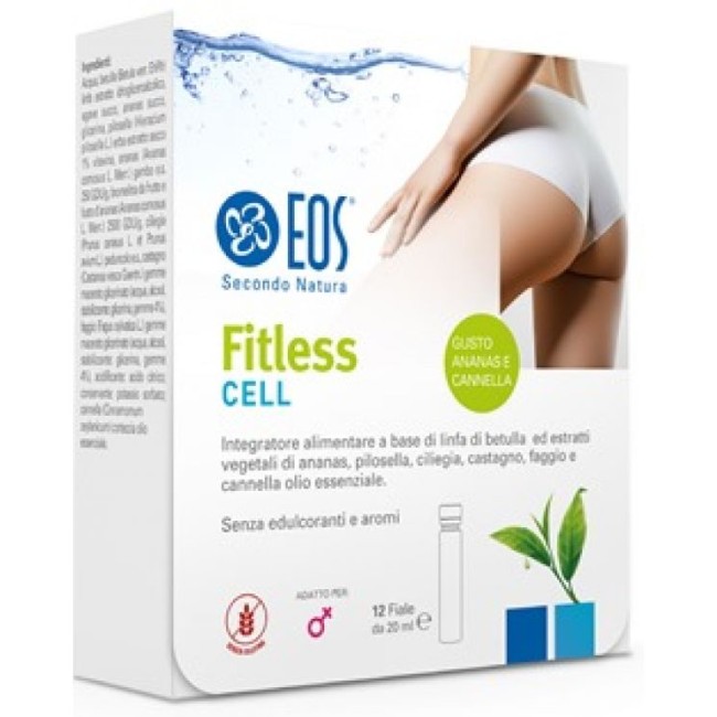 Eos Fitless Cell 12 Fiale – integratore drenante per ritenzione idrica e cellulite.