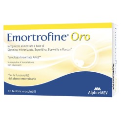 Emortrofine Oro 18 Bustine – integratore per il benessere del microcircolo e delle emorroidi.