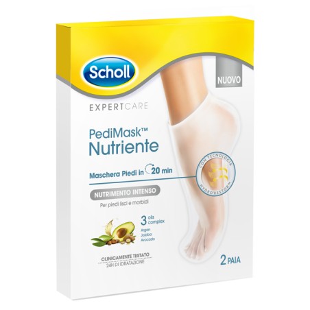 Scholl PediMask Nutriente Maschera per piedi in calzini idratanti