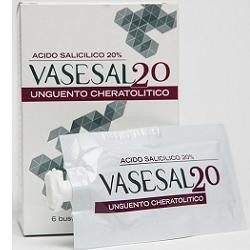 Vasesal 20 unguento cheratolico con acido salicilico al 20% 6 bustine