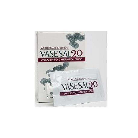 Vasesal 20 unguento cheratolico con acido salicilico al 20% 6 bustine