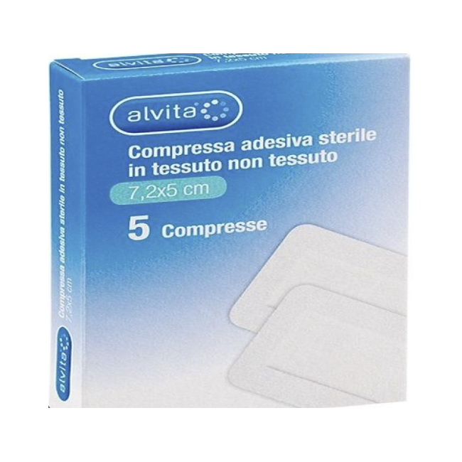 Alliance Healthcare Garza Compressa Adesiva Alvita Tnt 7,2x5cm 5 Pezzi Alliance Healthcare Garza Compressa Adesiva Alvita Tnt 7,2x5cm 5 Pezzi